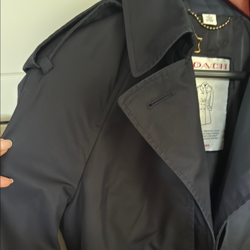 Coach Navy Trench Coat - Picture 5 of 16